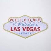 Las Vegas - Metalen bord - Metalen decoratie - Metal sign - Bar decoratie - Cafe - Cadeau - UV bestendig - ECO vriendelijk - 49 x 26 cm - Cave & Garden