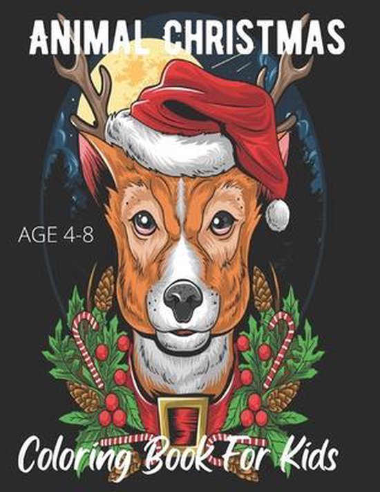 Animal Christmas Coloring Book For Kids