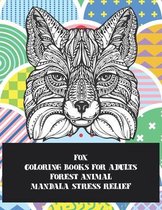Forest Animal Coloring Books for Adults - Mandala Stress Relief - Fox