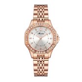 Longbo - Meibin - Dames Horloge - Rosé/Wit - 34mm (Productvideo)