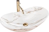 REA Royal Lavabo à poser / Lavabo - 60,5 x 36 x 16 cm. - Lava Gloss - Aspect marbré