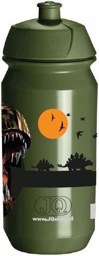 JQ Dino Bidon 500 ml - Afsluitbare waterfles met leuke dinosaurus print!