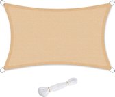 SONGMICS schaduwdoek 350cm x 500cm - Beige