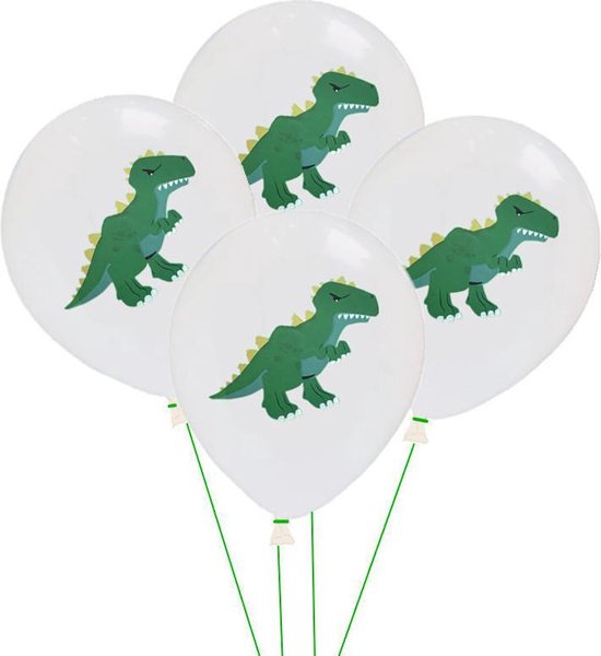 Dinosaurus- ballonnen - kinderfeestje - partijtje - Set van 6 - versiering