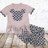 Meisjes shirt met short M zacht roze -s&C-158/164-Complete sets