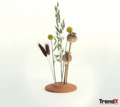 WIEROOKHOUDER IN TERRACOTTA KLEI - BLOEMEN SCHIJF