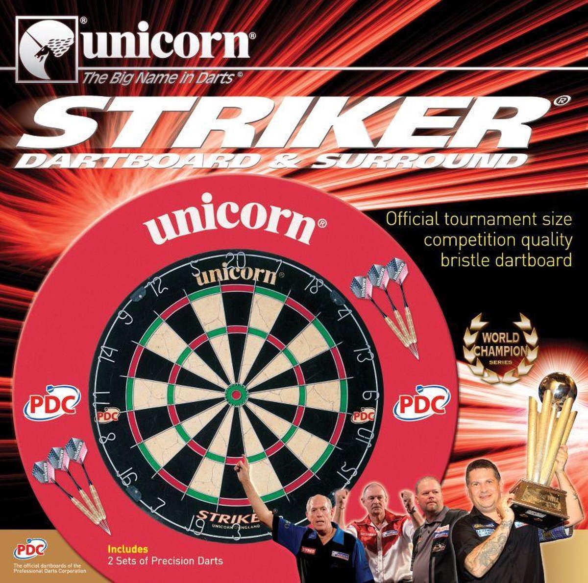Unicorn Pro Système De Verrouillage Pour Cible De Fléchettes - Anti-rotation Et Anti-vibration - Taille Unique