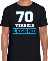 70 legend verjaardag t-shirt zwart - heren - zeventig jaar cadeau shirt L