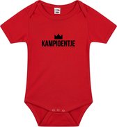 Kampioentje verkleed baby rompertje rood jongens en meisjes - Kraamcadeau -  EK / WK babykleding/outfit 92 (18-24 maanden)