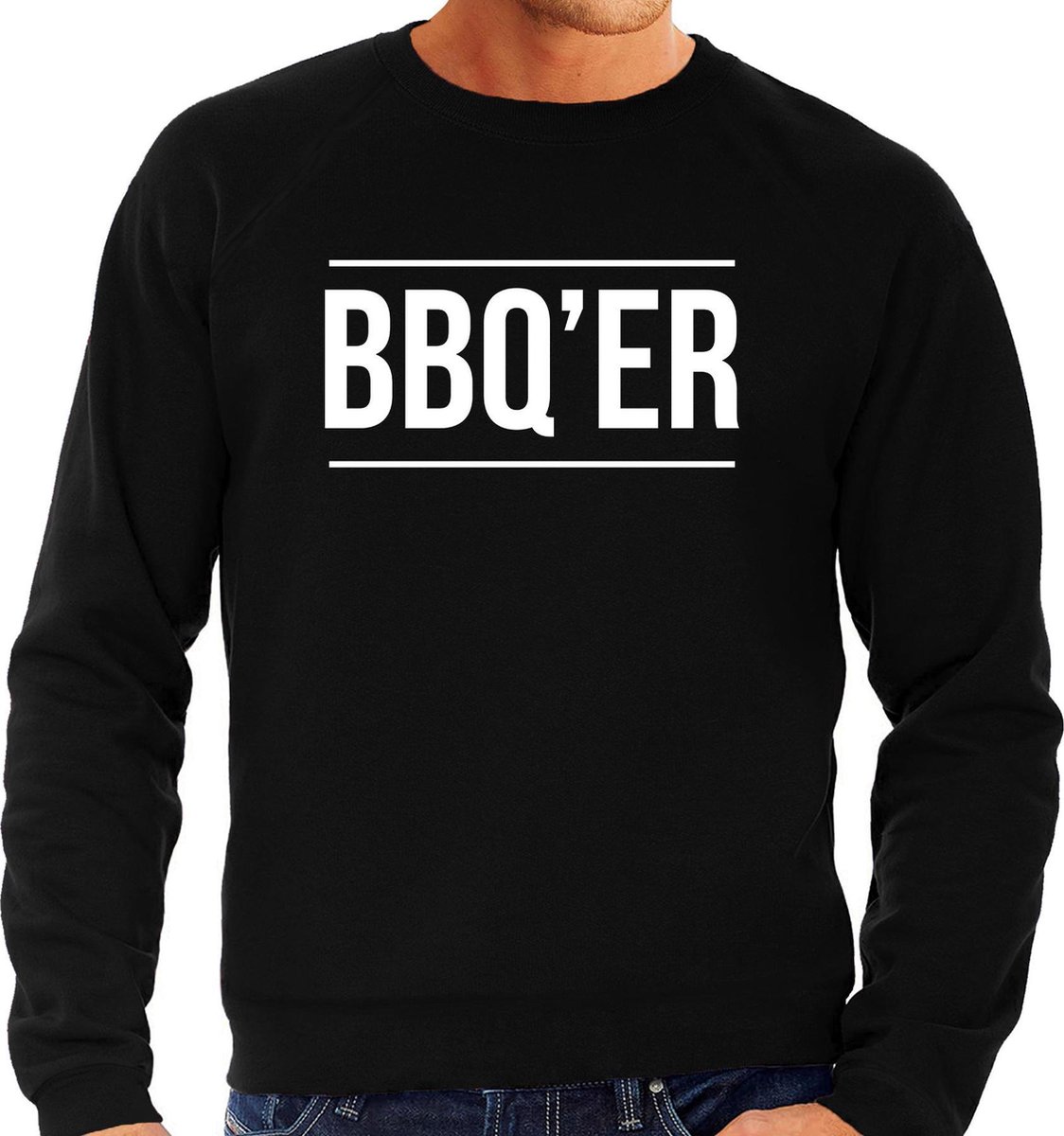 BBQ-ER bbq - barbecue - cadeau - sweater - trui - zwart - voor heren - verjaardag - vaderdag kado XL