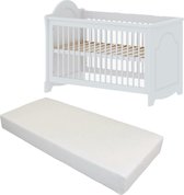 Born Lucky ® Babybed / Ledikant Ohio Met Matras Wit 60 x 120 cm
