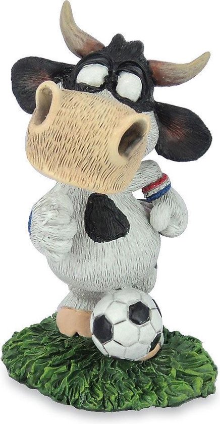 figurine de joueur de football vache drôle - peinte à la main - 11,5 cm de haut