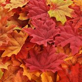 Esdoornbladeren | Tafelversiering | Herfstdecoratie | Themadecoratie | Knutselen | 400 Stuks | 5 Kleuren | Groen, Rood, Geel