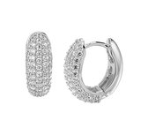 Glams Klapoorringen Zirkonia - Zilver