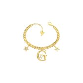 Guess Damen-Armband Edelstahl Swarovski-Kristall S Goud 32015539