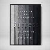 DEVICI Ingelijste Motiverende Wanddecoratie - Muurdecoratie - Stairs To Success - Ingelijste Canvas Wall Art Ingelijste Wanddecoratie Kantoor Ingelijste Kunstposters & Kunstprints