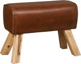 Krukje | leer | bruin | 64 x 30 x 48(h) cm