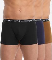 Dim Boxershort -Onderbroeken- Boxer- Stretch Katoen -Heren-3 Stuks -Maat L - Zwart / Bruin / Blauw