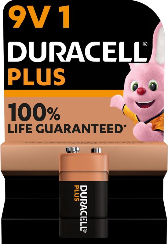 Foto: Duracell plus 9v alkaline batterijen 6lr61 1 stuk