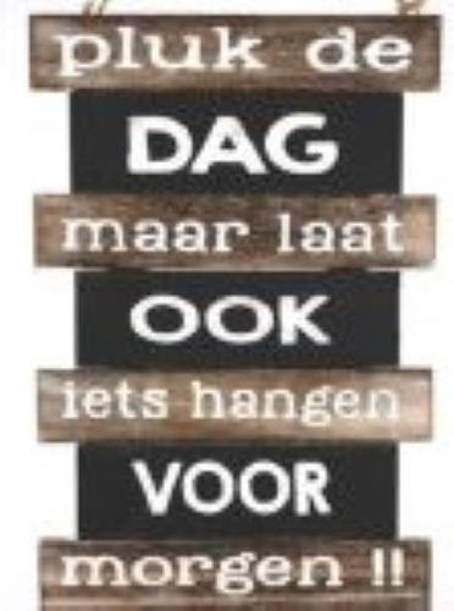 Tekstbord hout