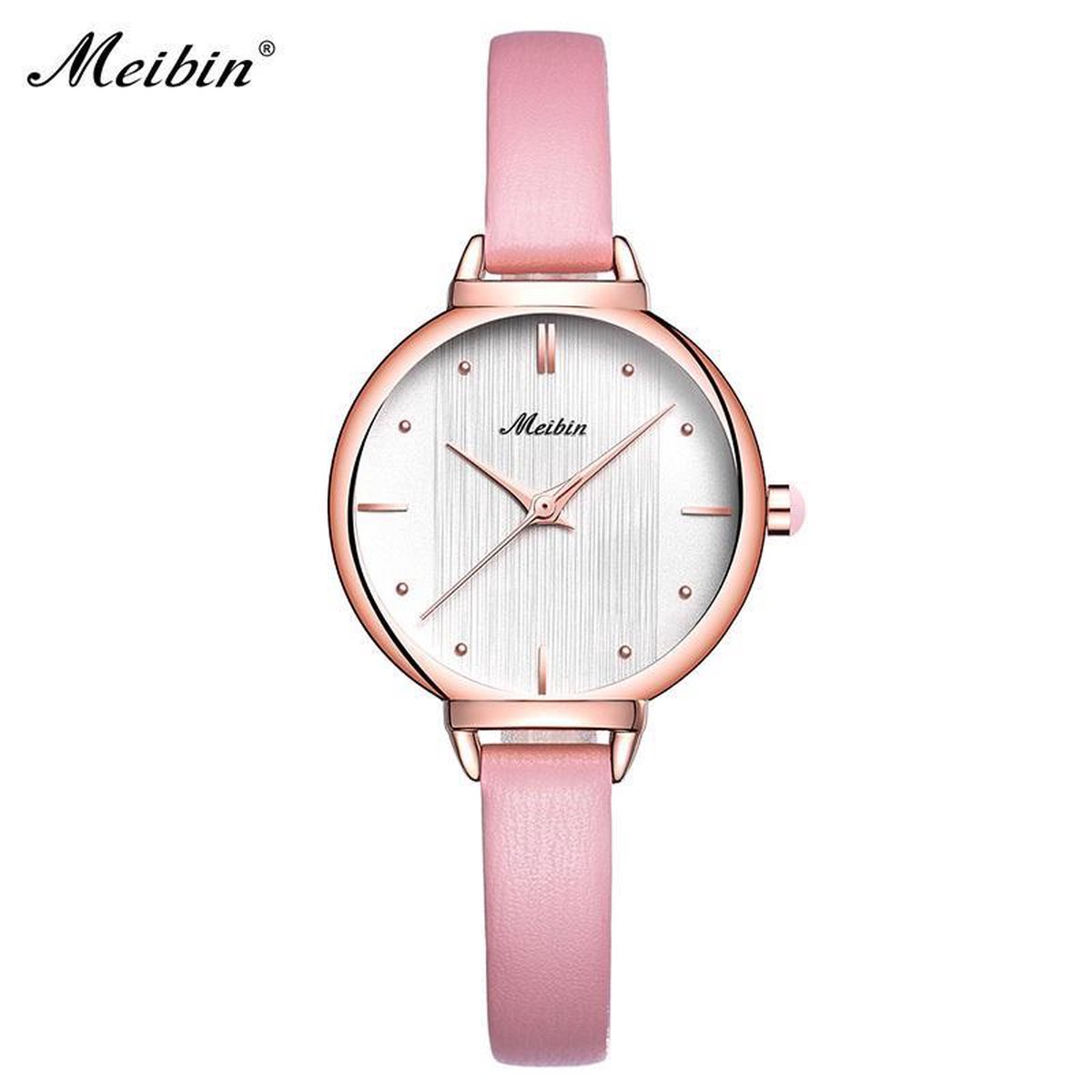 Longbo - Meibin - Dames Horloge - Roze/Rosé/Wit - 31mm