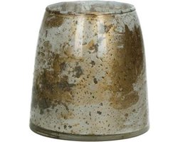 Theelicht Pomax - Germarmerd - Witgoud - ø 12 x 12cm hoog
