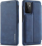 Retro Book Case - Samsung Galaxy A52 / A52s Hoesje - Blauw