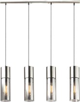 Hanglamp Modern 4 x E27 fitting - Nickel - Glas - Valletta