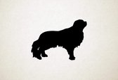 King Charles-spaniël - Silhouette hond - L - 75x101cm - Zwart - wanddecoratie
