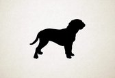 Bordeauxdof - Silhouette hond - XS - 21x29cm - Zwart - wanddecoratie