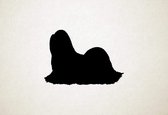 Lhasa Apso - Silhouette hond - S - 39x56cm - Zwart - wanddecoratie