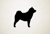 Chusky - Silhouette hond - M - 60x64cm - Zwart - wanddecoratie