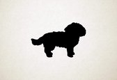 Maltezer - Silhouette hond - M - 53x83cm - Zwart - wanddecoratie