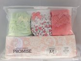 Promise - Sweet Basics String 3-Pack Mint - maat L - Groen Roze - Dames