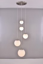 Hanglamp glazen bollen Steinhauer Bollique LED - Staal