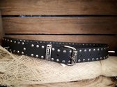 MRL Zwarte Broeksriem 4cm met stoere Holnieten