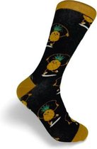 JustSockIt Vrolijke ananas sokken - Sokken - - Ananas sokken - Leuke sokken - Vrolijke sokken - Fruit sokken