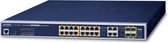 PLANET GS-4210-16UP4C netwerk-switch Managed L2/L4 Gigabit Ethernet (10/100/1000) Power over Ethernet (PoE) 1U Blauw