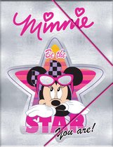 Disney Elastomap Minnie Mouse A4 Polypropyleen Zilver/roze