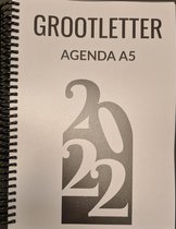 GROOTLETTER AGENDA - GROOT - 2022 - WEEK OP 2 PAGINA'S - EXTRA DIK PAPIER - RINGBAND - A5 (15X21CM)