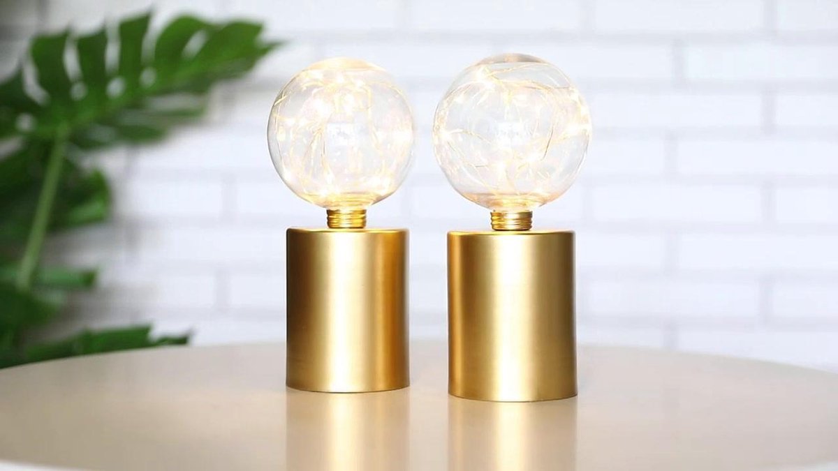 JHY DESIGN Set van 2 Houtnerf Tafel Lamp 16,5 cm Hoog Keramische Draadloze Lamp Licht met Edison Stijl Gloeilamp en 6 Uur Timer Batterij Aangedreven voor Woonkamer Bruiloften Binnen Buiten