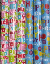 10 rollen Verjaardags Cadeaupapier 200x70cm