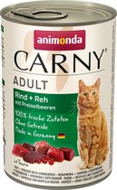 Animonda Carny Adult Rundvlees + wild met veenbessen 6 x 400 gram ( Katten natvoer )