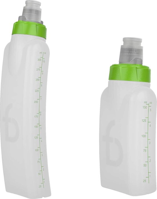 Flipbelt - Arc Water bottle Groot - White/Green - 300ML - FlipBelt