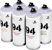 MTN 94 Woodstock Violet - lila spuitverf - 6 stuks - 400ml lage druk en matte afwerking