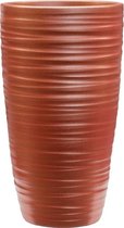 Pot Groove Partner Chic Stone Pearl Red 16x29 cm rode ronde bloempot voor binnen