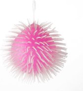 Roze pufferbal Bal met glitters - 15 cm - Fidget Toy Topper - Knijp - Rek - Stretch