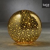 Luca Lighting Deco Bal Ster Met Verlichting - H19 x Ø20 cm - Glas - Goud