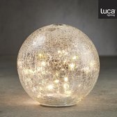 Luca Lighting Deco Bal Met Verlichting - H19 x Ø20 cm - Glas - Transparant
