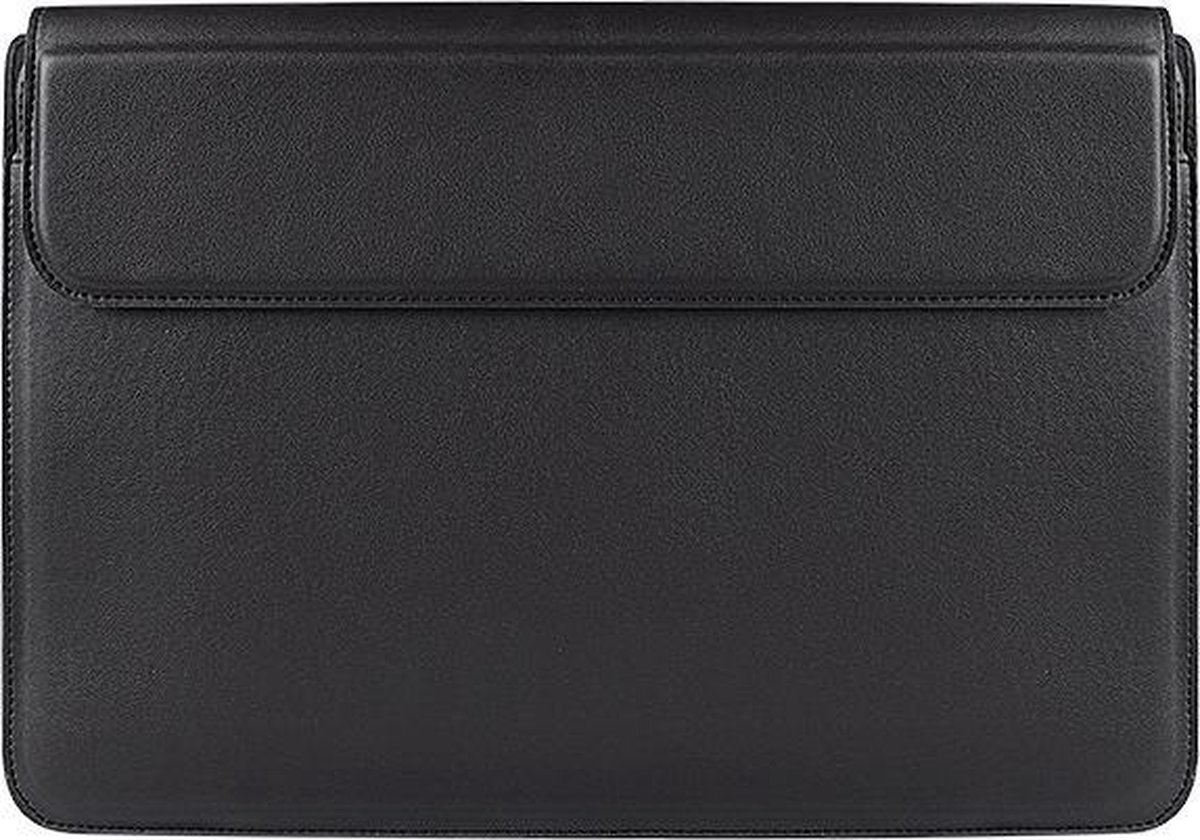 Laptophoes 13.3 inch - Zwart - Waterproof PU materiaal - Vouwbaar tot laptopstandaard